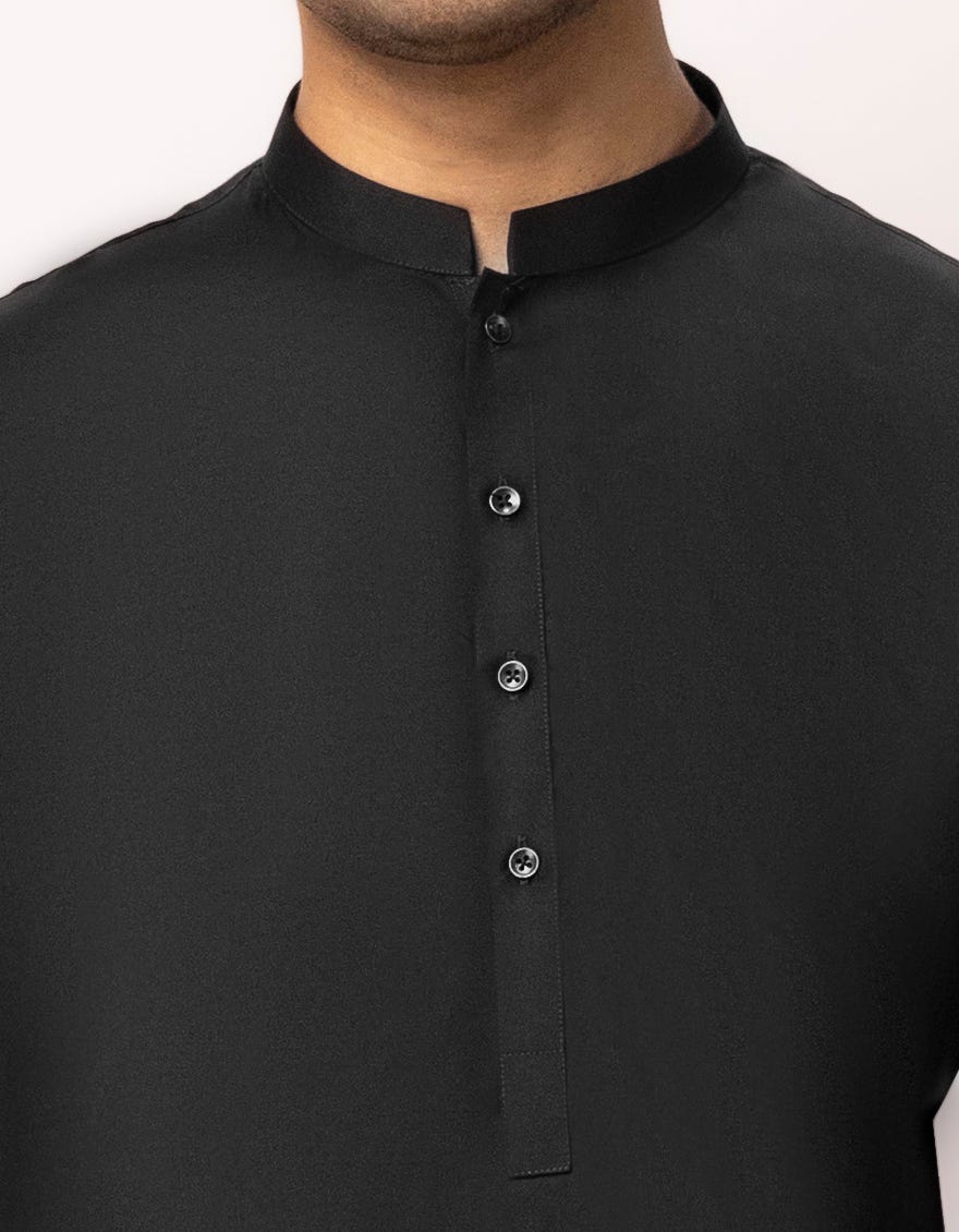 BLACK PLAIN KAMEEZ SHALWAR