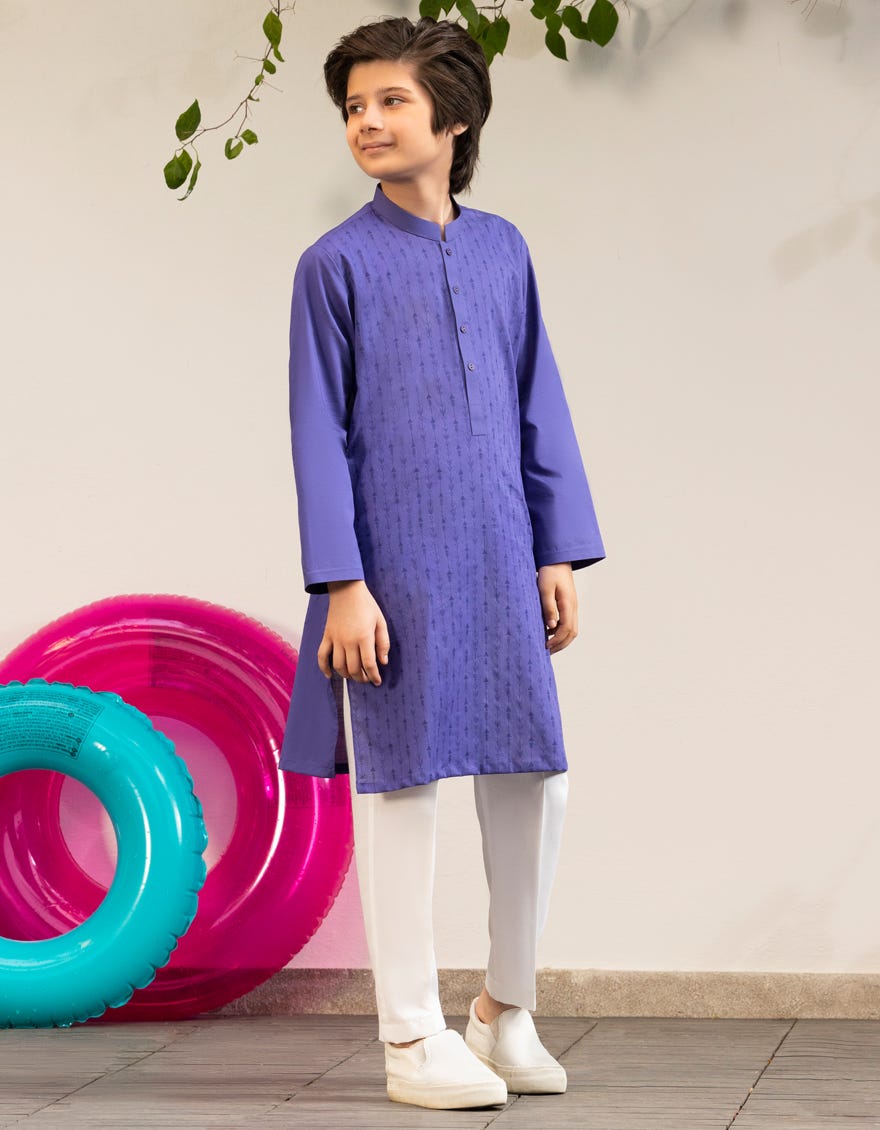 INK BLUE COTTON KURTA | JCK-A-50021