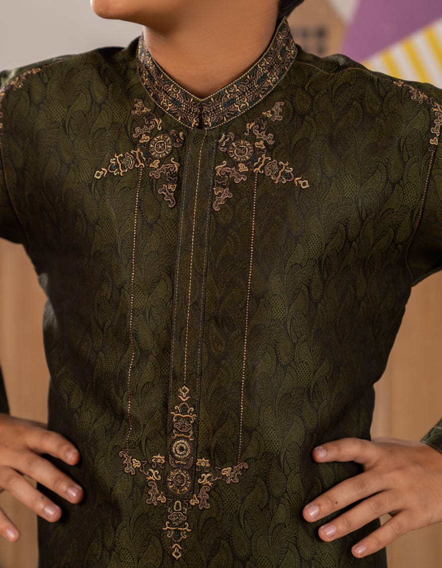 MIDNIGHT GREEN SPECIAL KURTA