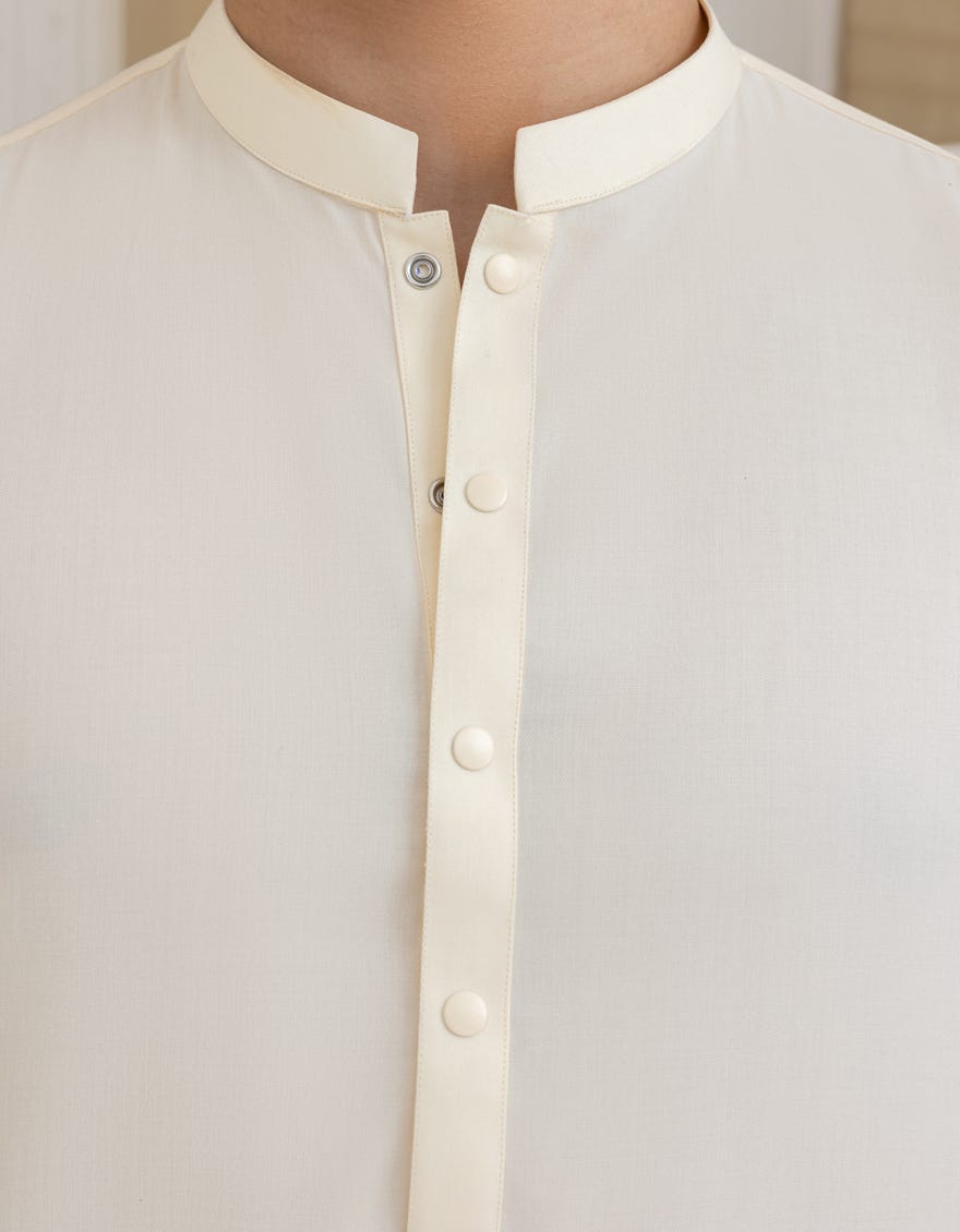 CREAM COTTON KURTA TROUSER