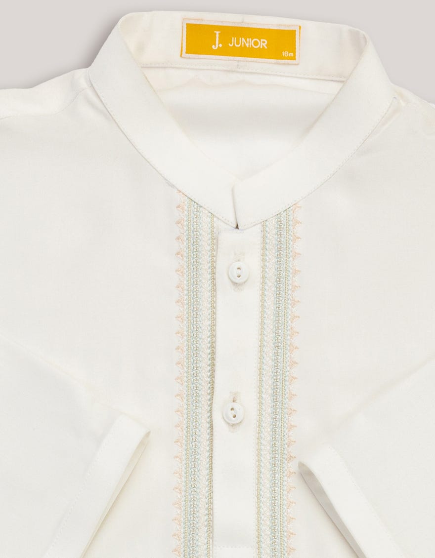 OFF WHITE BLENDED KAMEEZ SHALWAR