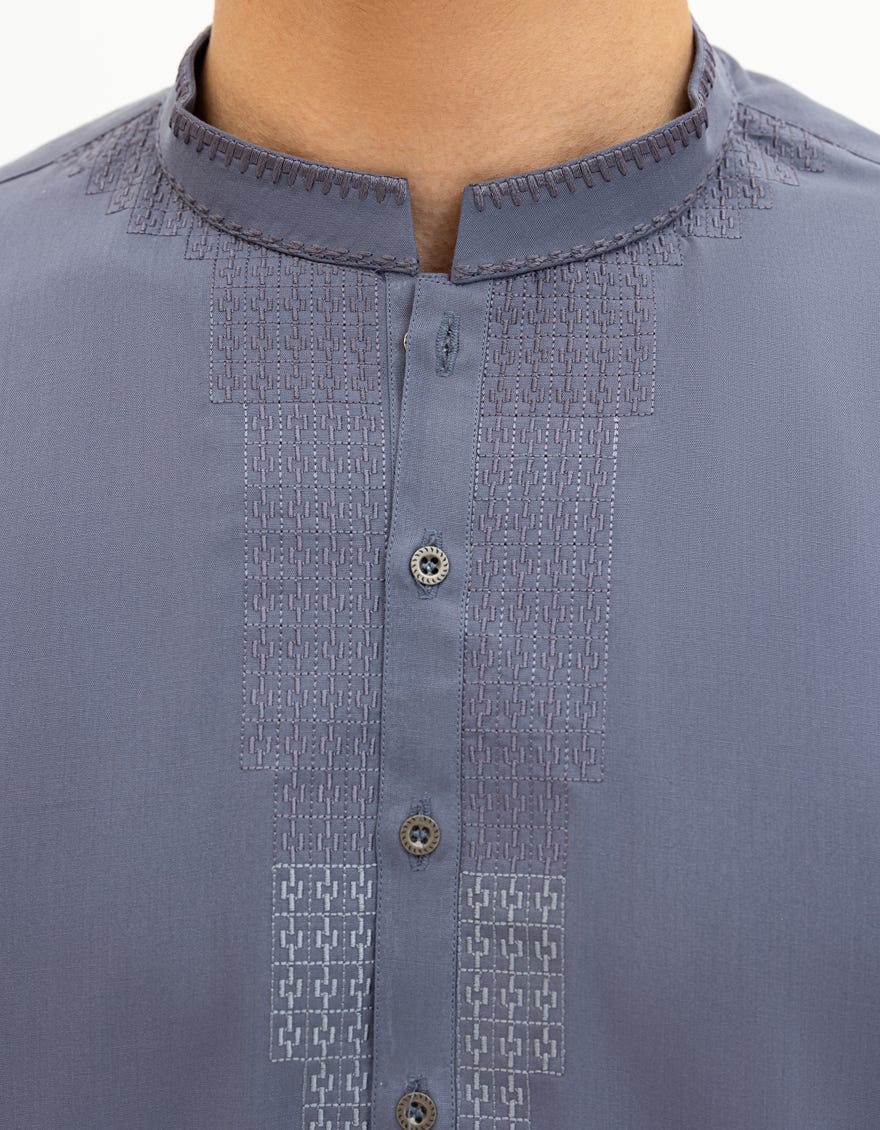 GREY BLENDED KAMEEZ SHALWAR