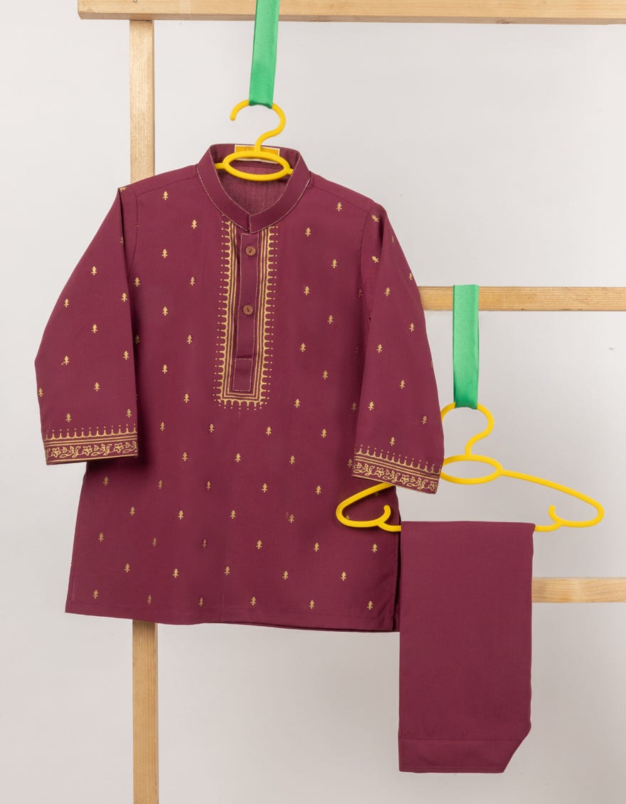MAROON BLENDED FORMAL KAMEEZ SHALWAR