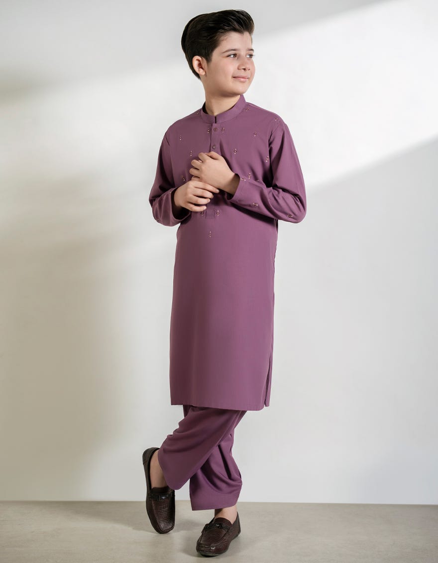 LILAC BLENDED KAMEEZ SHALWAR