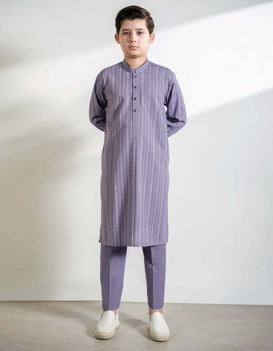 LILAC BLENDED KURTA TROUSERS