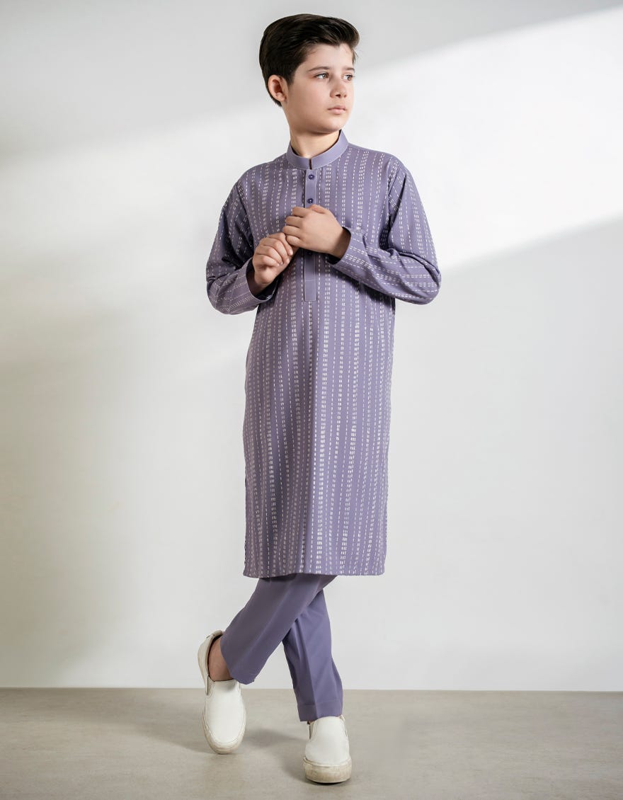LILAC BLENDED KURTA TROUSERS