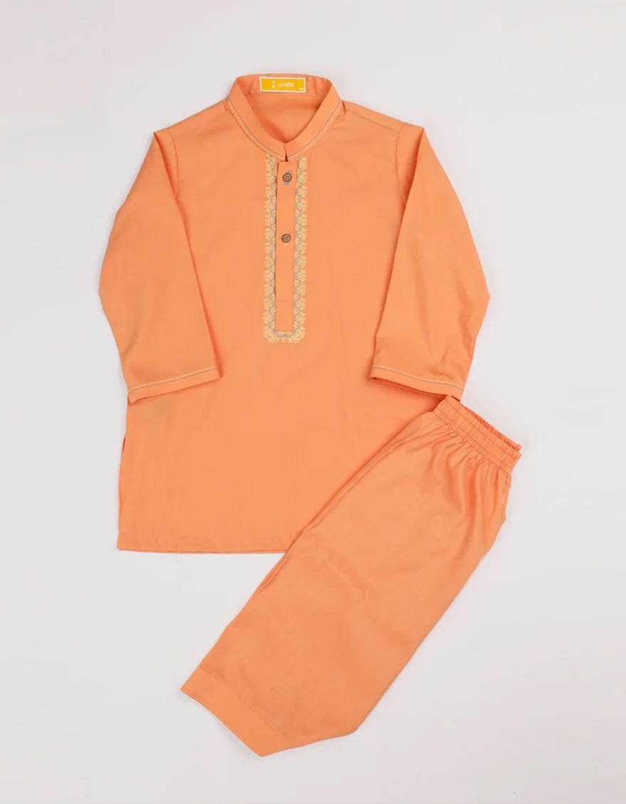 ORANGE BLENDED KAMEEZ SHALWAR