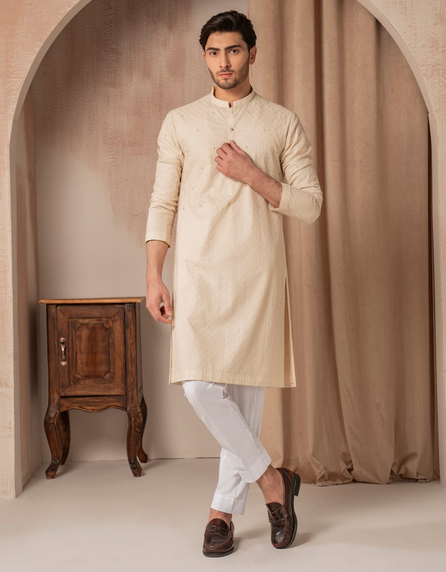 ECRU COTTON SPECIAL KURTA