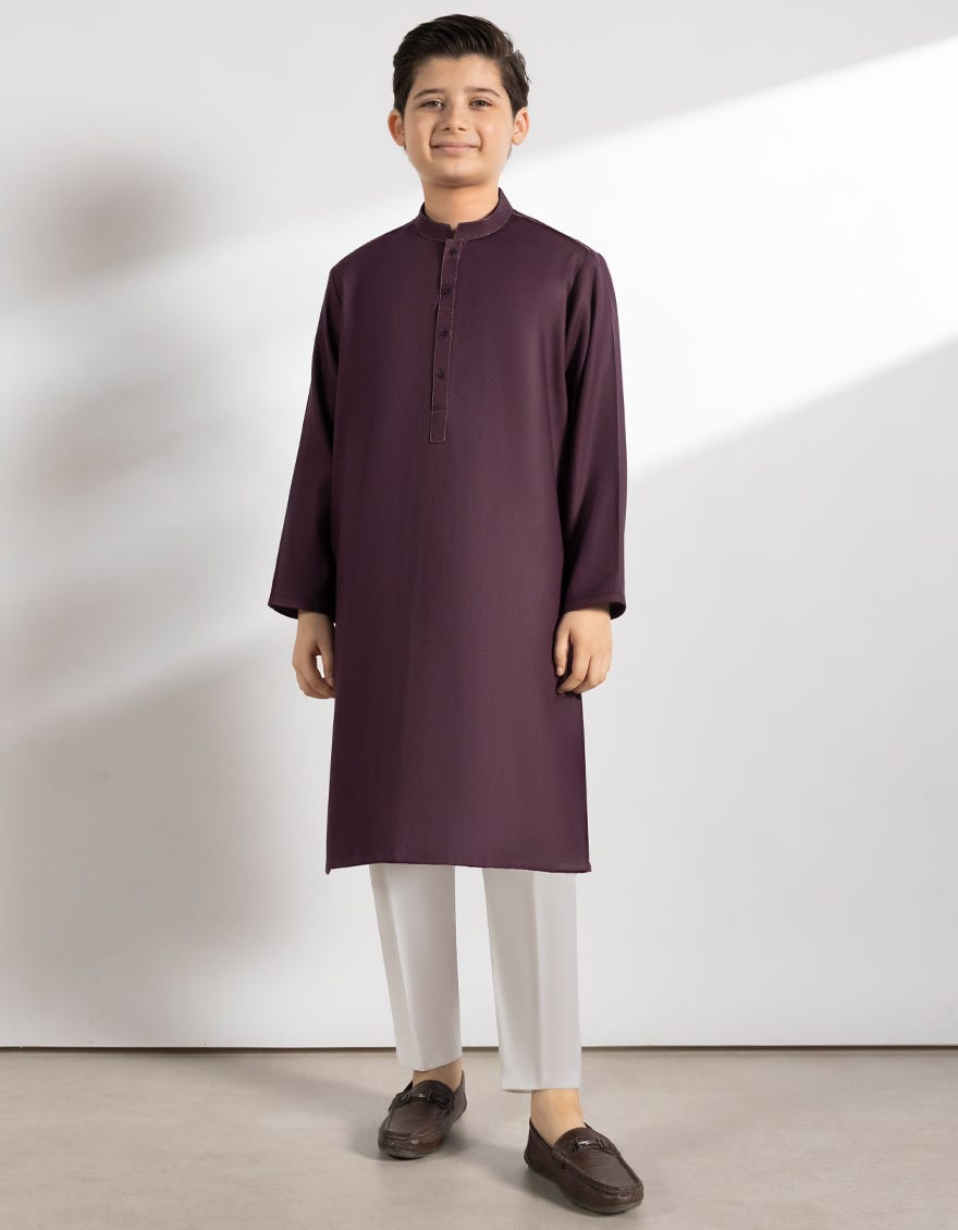 DEEP PURPLE BLENDED KURTA