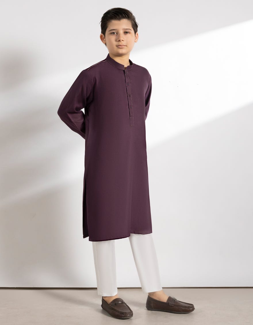 DEEP PURPLE BLENDED KURTA