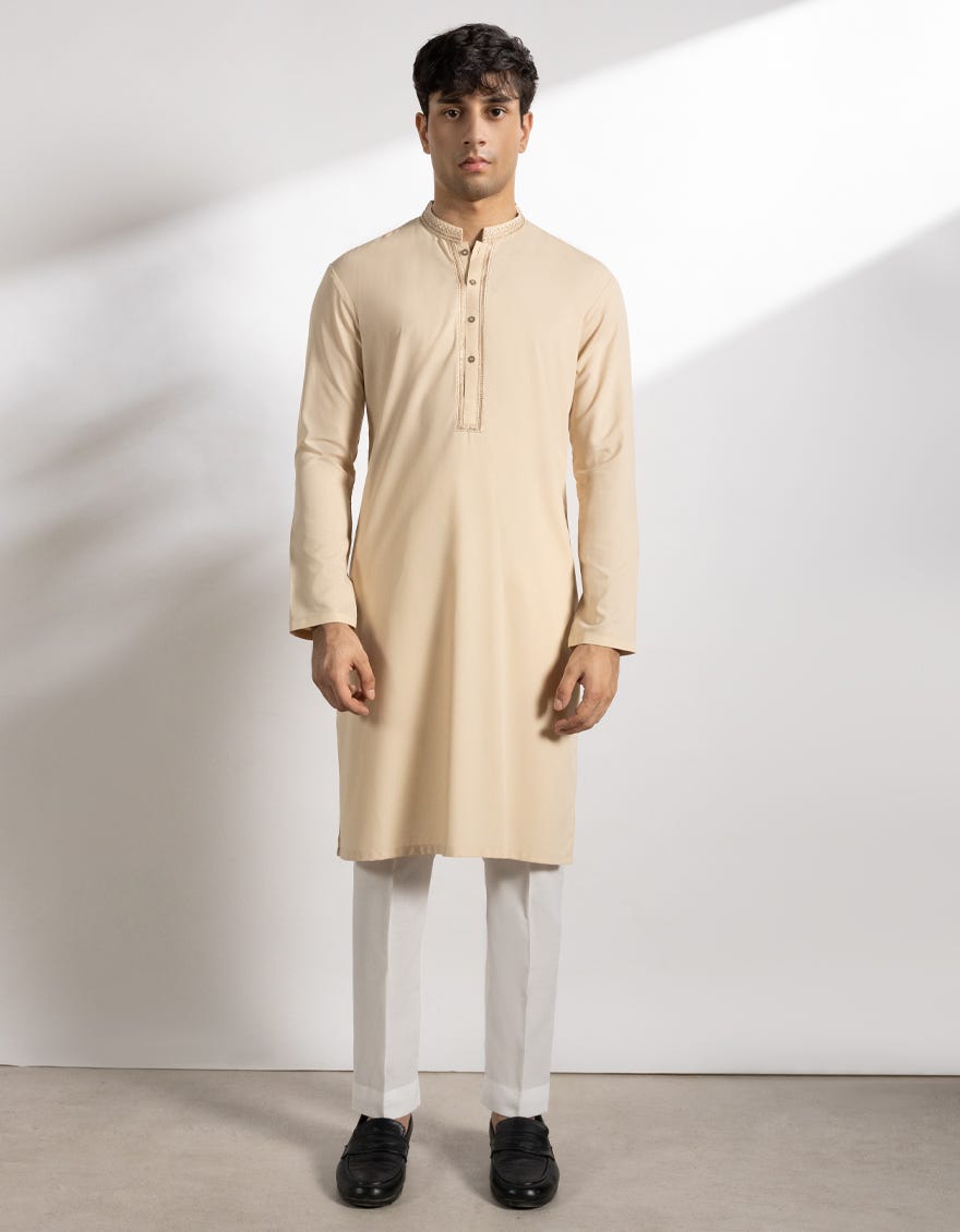 PEACH BLENDED KURTA