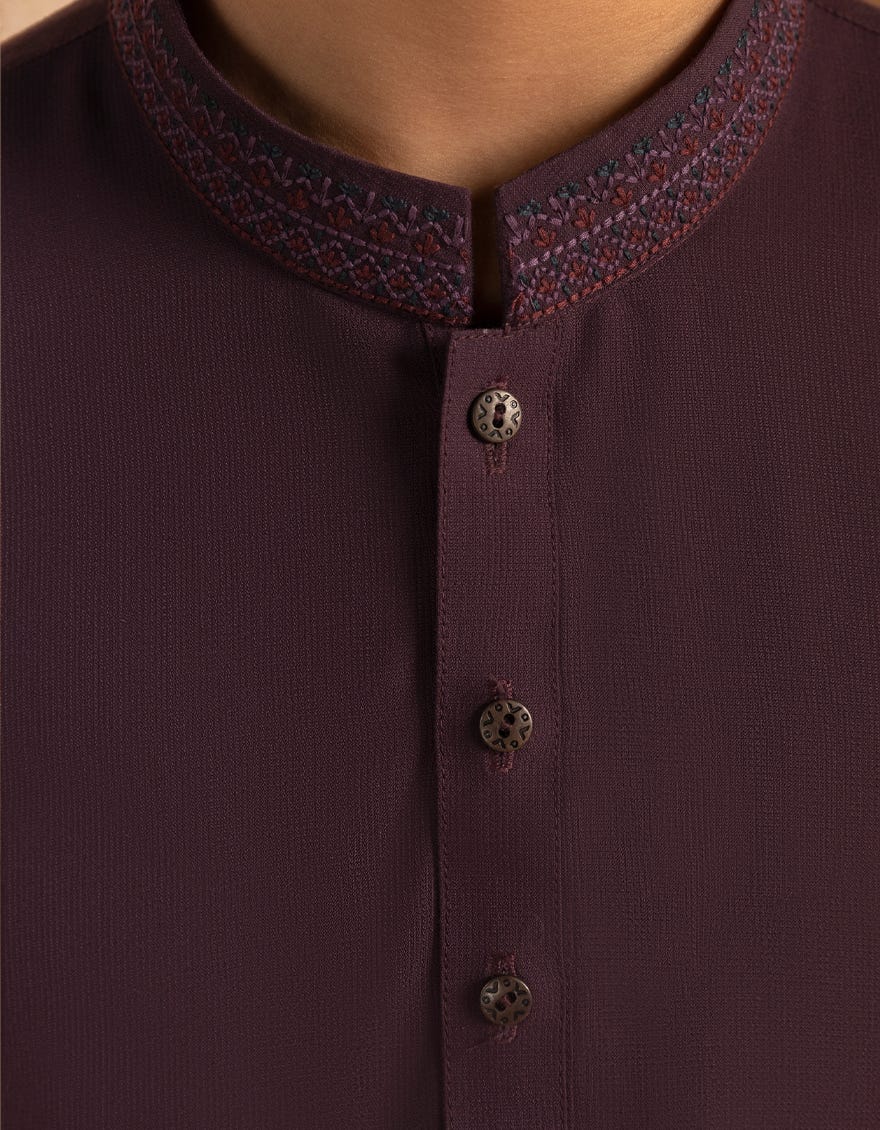 PURPLE SEMI-FORMAL KURTA