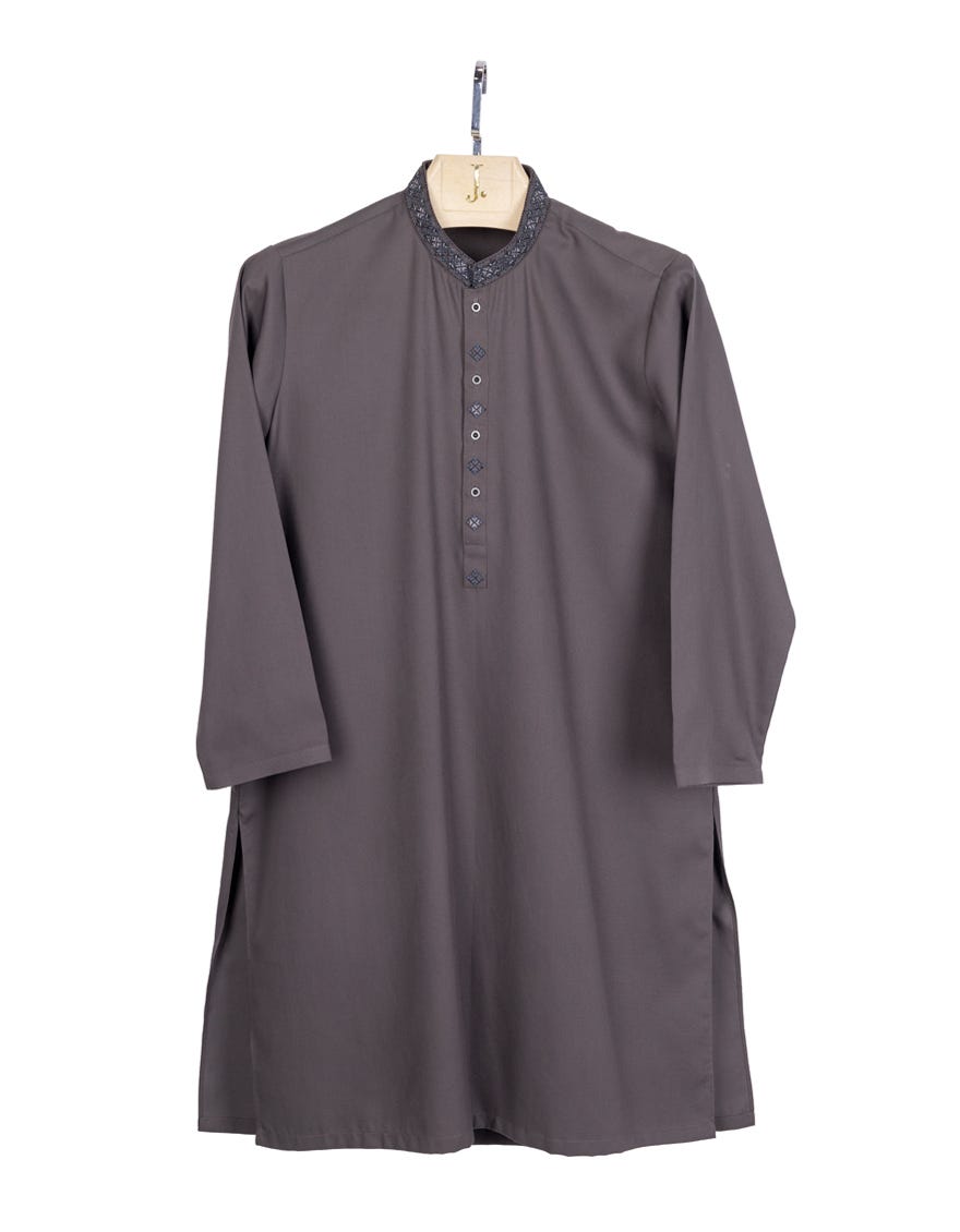 GREY SEMI FORMAL KURTA