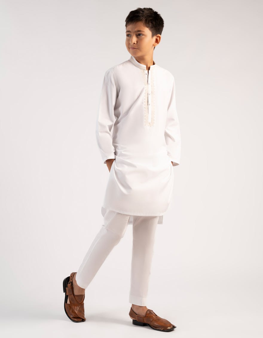 OFF WHITE SEMI-FORMAL KURTA