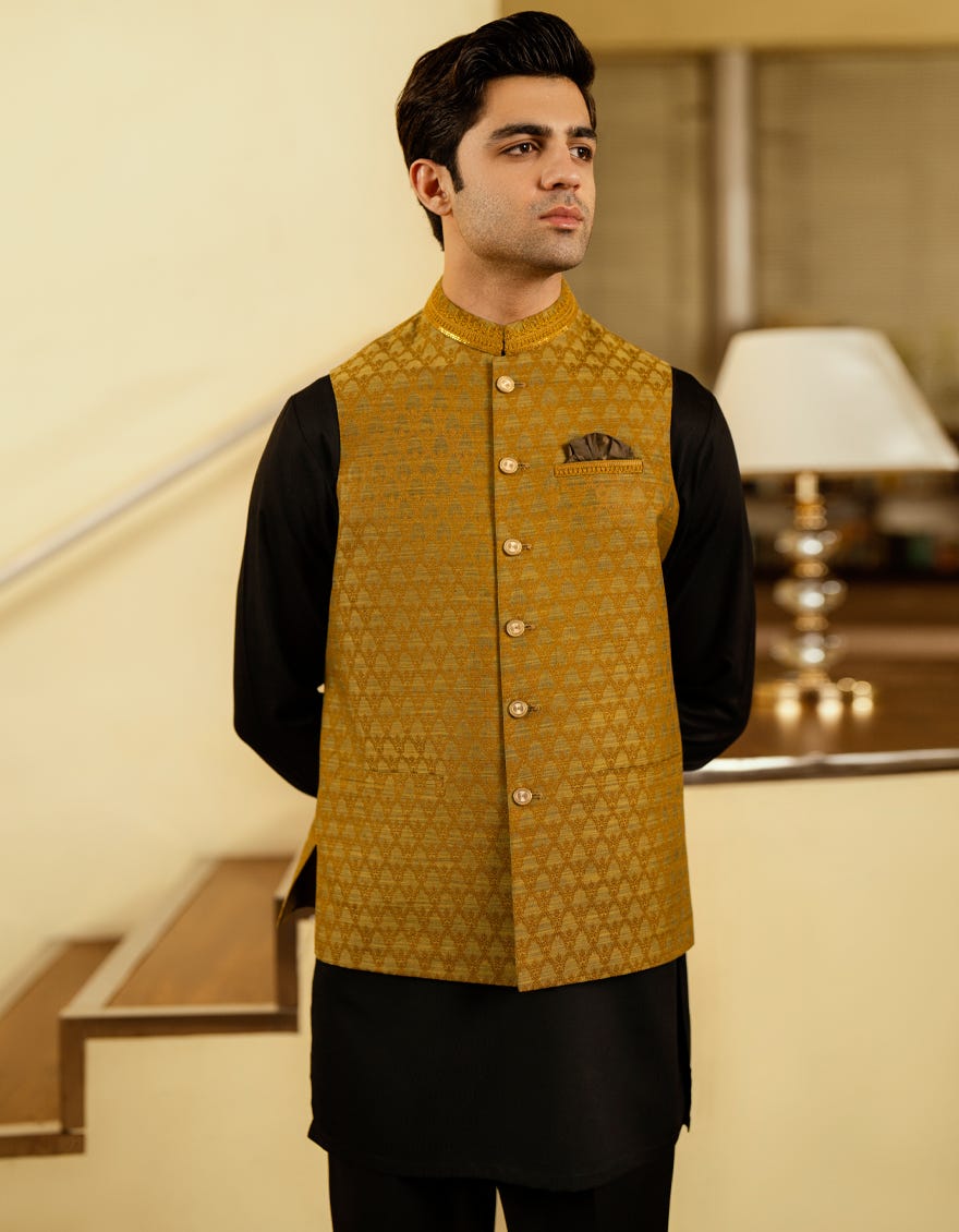 GOLD FORMAL WAISTCOAT