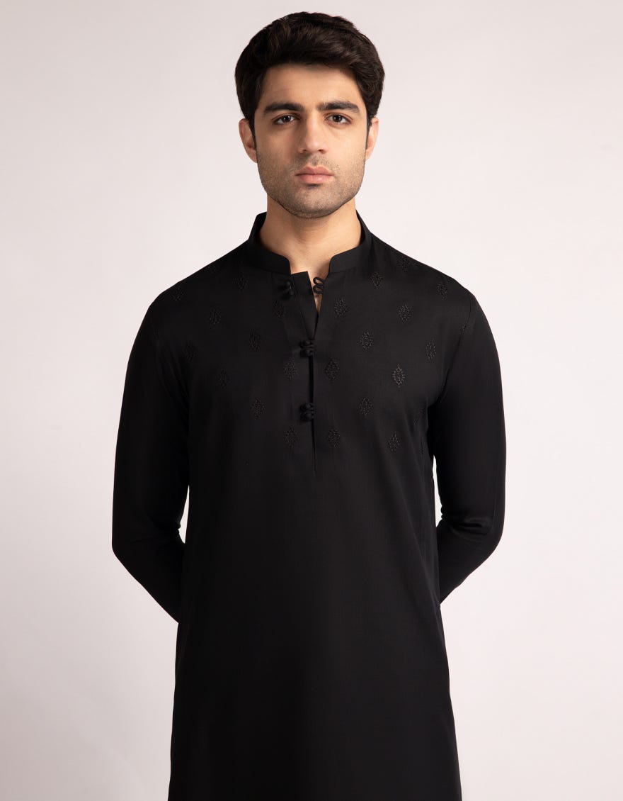 BLACK KURTA TROUSERS