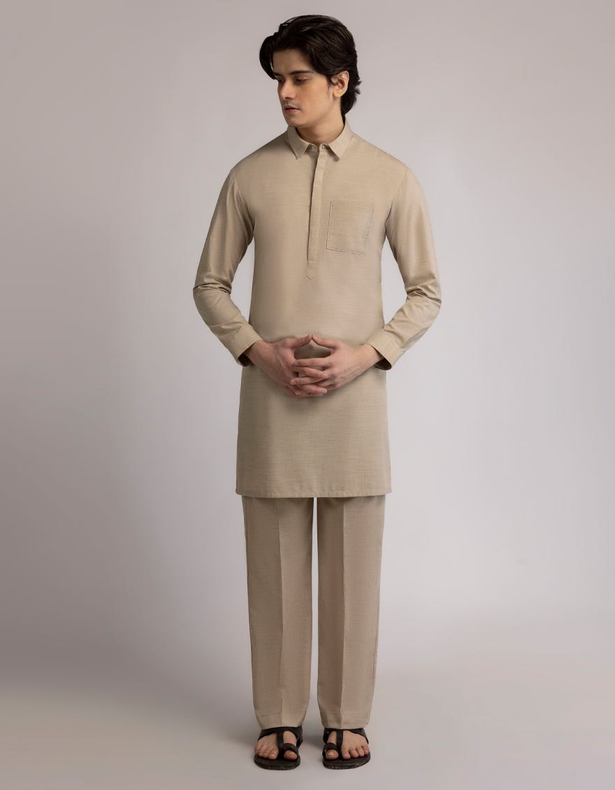FAWN KURTA TROUSERS