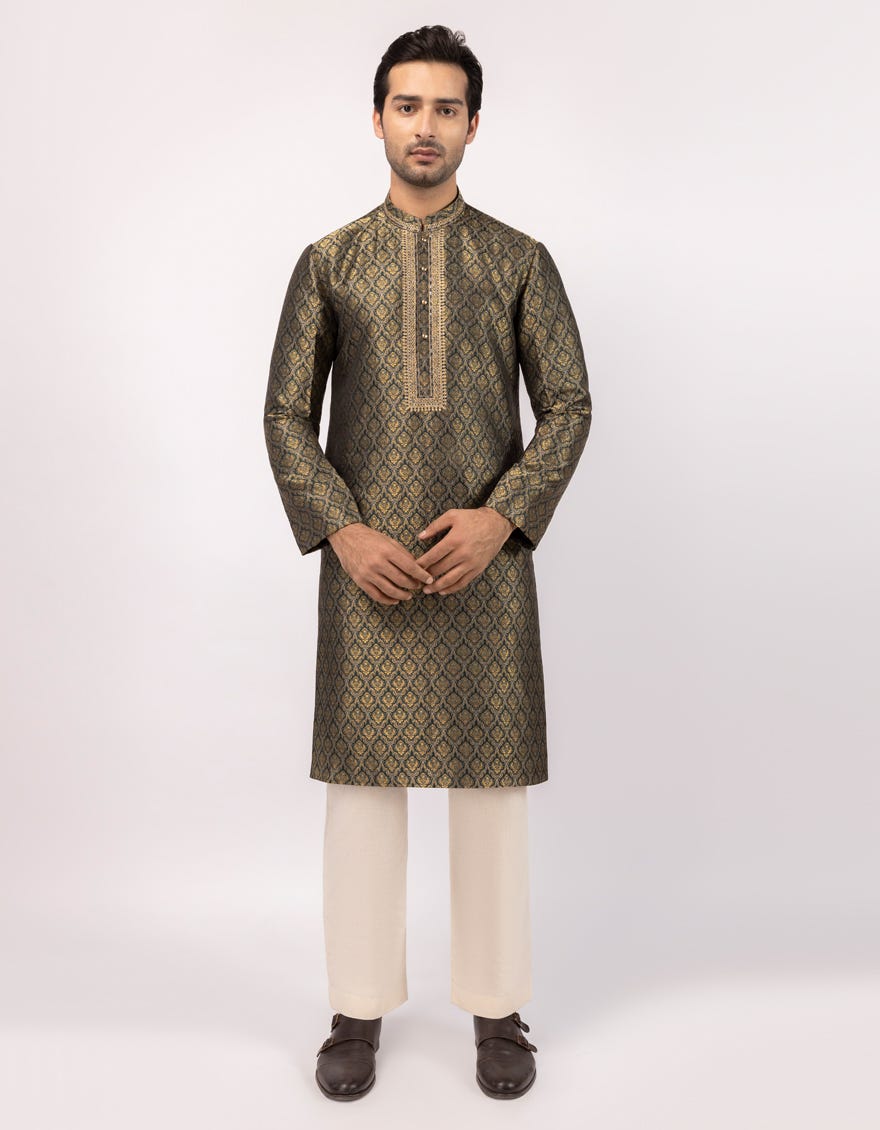 ANTIQUE GREEN FORMAL KURTA