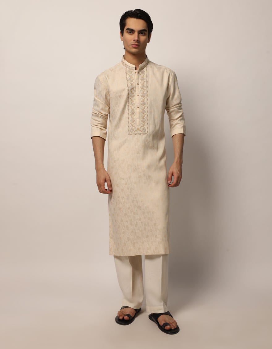 DULL GOLD FORMAL KURTA – J.