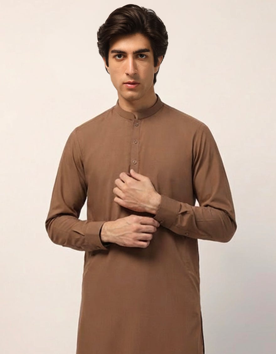 LIGHT BROWN CASUAL KAMEEZ SHALWAR
