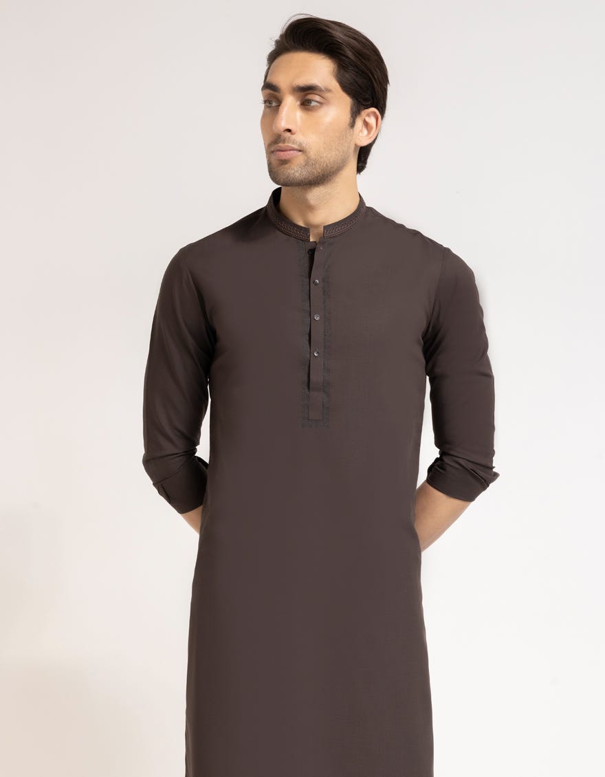 BROWN FORMAL KAMEEZ SHALWAR