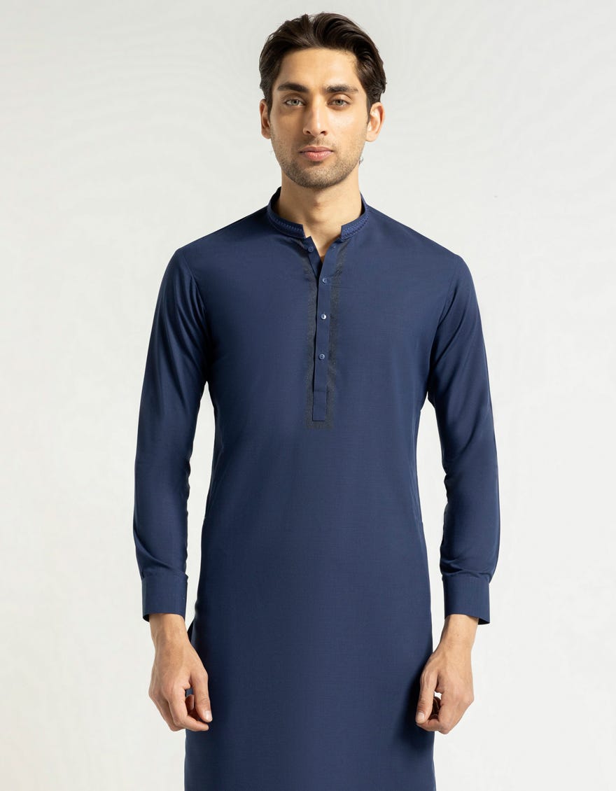 NAVY BLUE FORMAL KAMEEZ SHALWAR