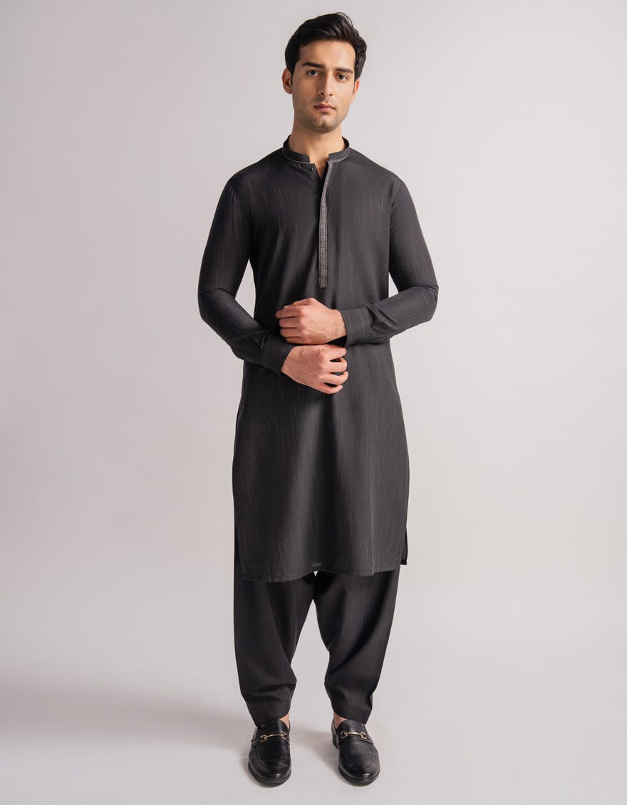CHARCOAL FORMAL KAMEEZ SHALWAR