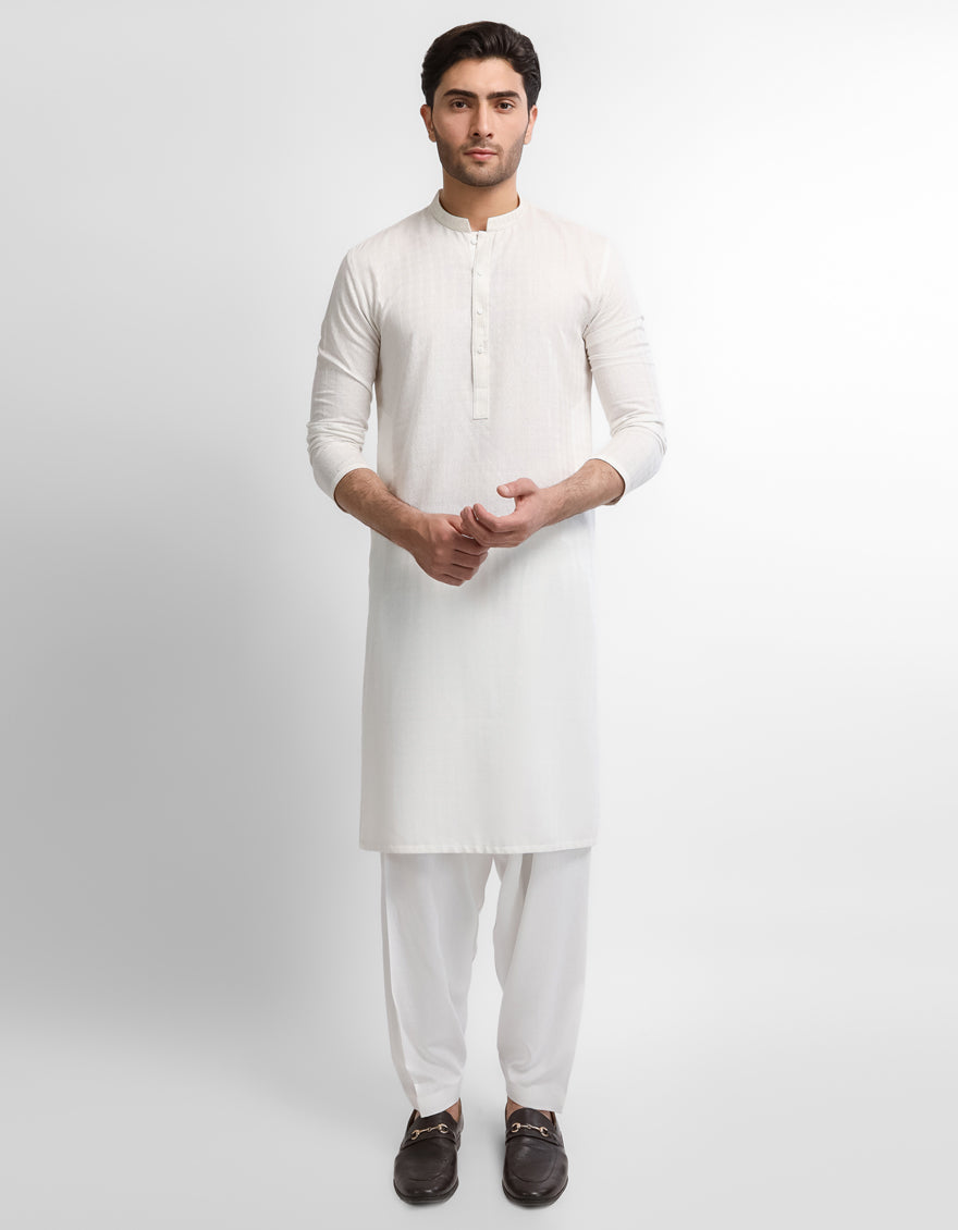 Off White Formal Kameez Shalwar