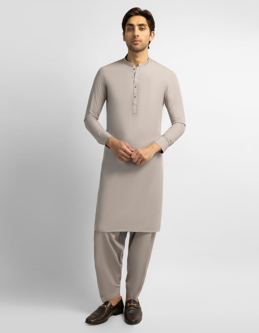 GREY CASUAL KAMEEZ SHALWAR
