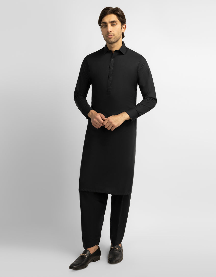 BLACK CASUAL KAMEEZ SHALWAR