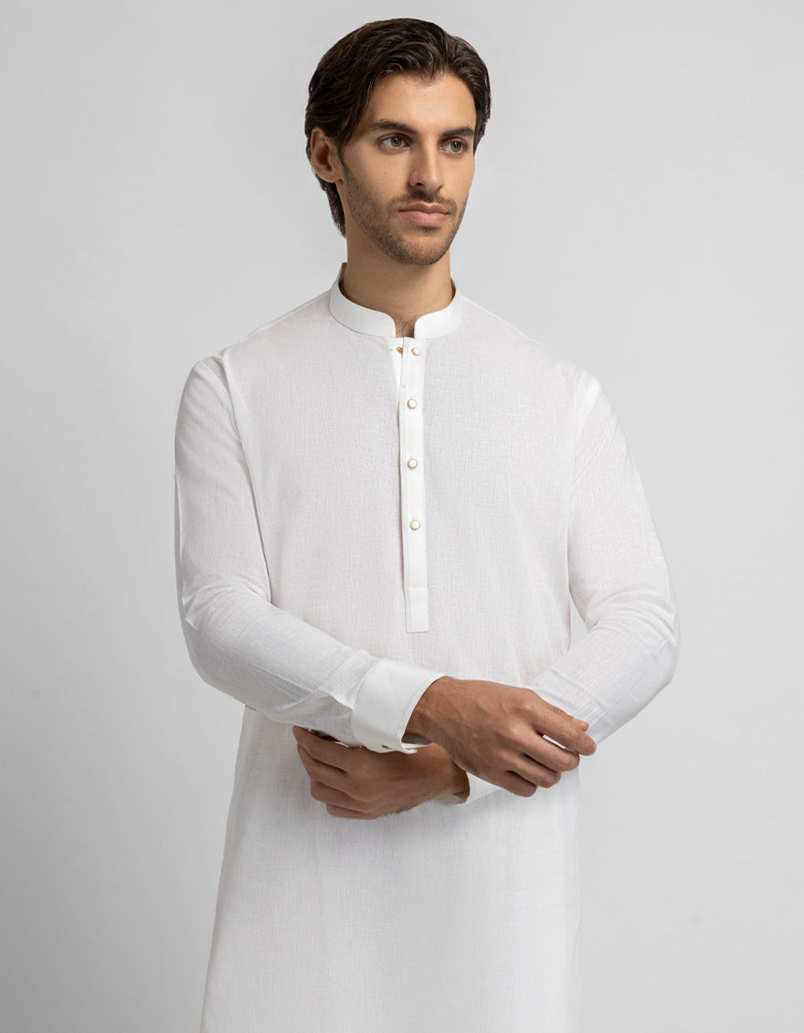 OFF WHITE CASUAL KAMEEZ SHALWAR