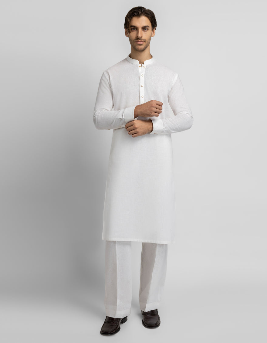 OFF WHITE CASUAL KAMEEZ SHALWAR