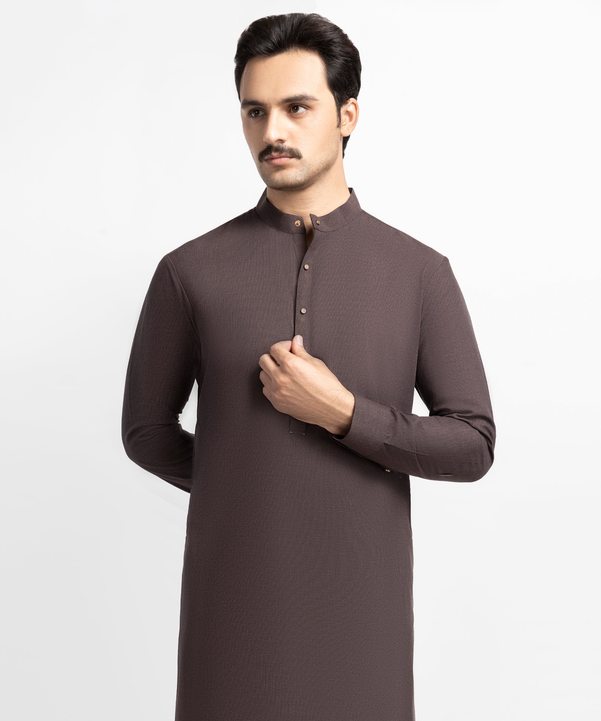 Brown Casual Kameez Shalwar