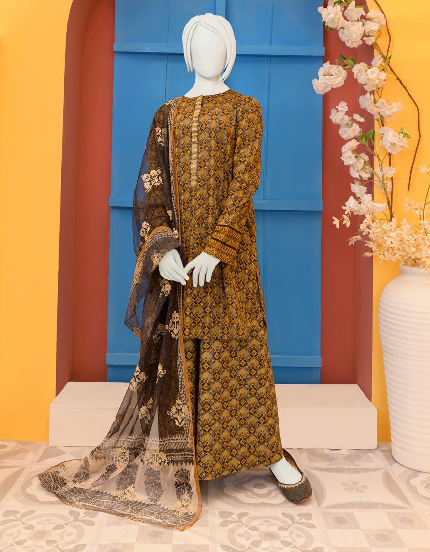 Multicolor Lawn Teens 3 Piece Stitched | Jgk-Ygtl-S-605-23