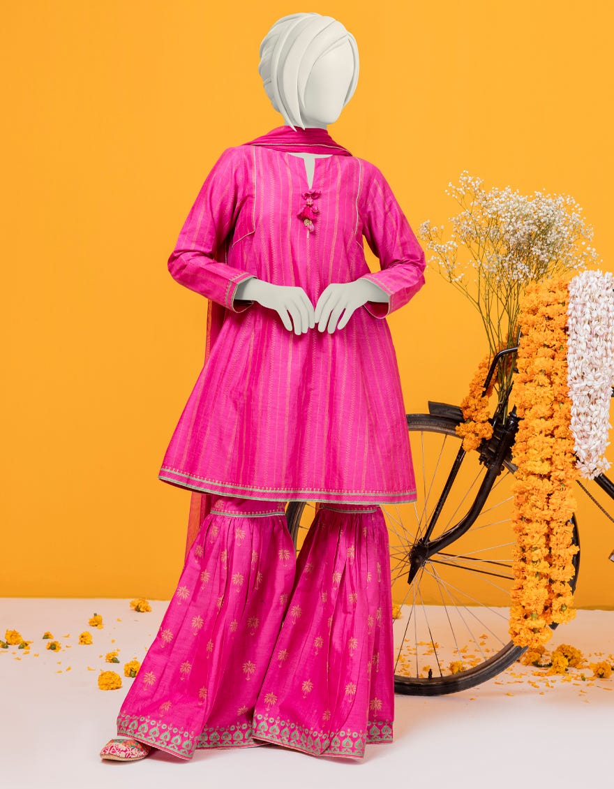 Pink Lawn Stitched 3 Piece | Jygk-S-Ygtl-622-24