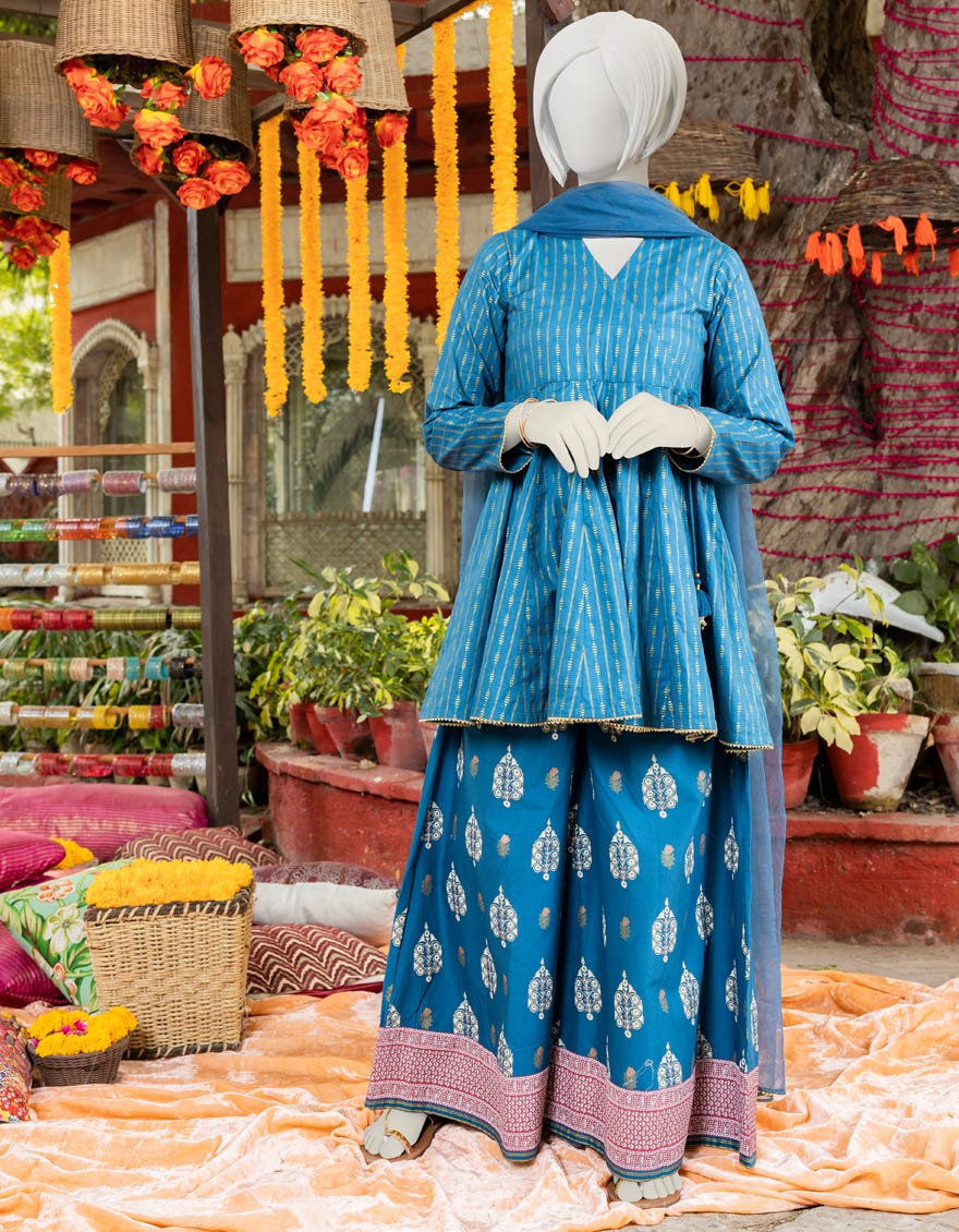 Blue Lawn Teens 3 Piece Stitched | Jgk-Ygtl-S-627-23