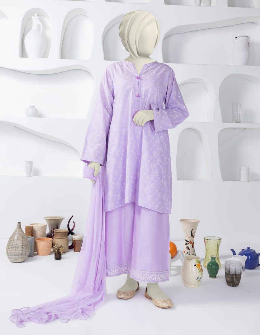 Lilac Lawn 3 Piece Stitched Dress | Jgk-S-Ygtl-636-24
