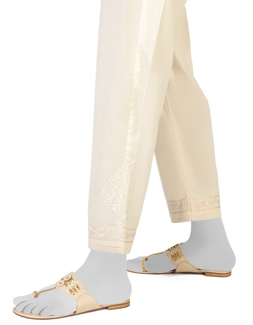 Off White Lawn Trousers | Jjlt-S-23-8006 Fb
