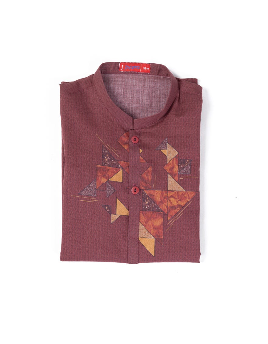 MAROON COTTON KAMEEZ SHALWAR | JJIKS-S-90439