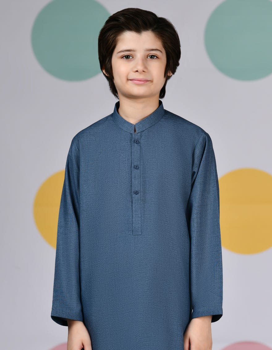 BLUE BLENDED KAMEEZ SHALWAR | JCKS-A-91402