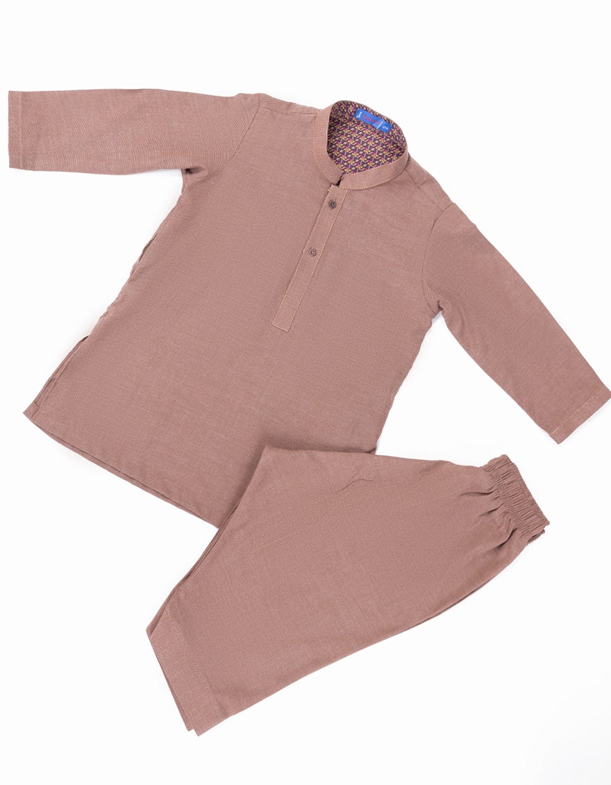 Rust Blended Kameez Shalwar | Jjiks-A-91424