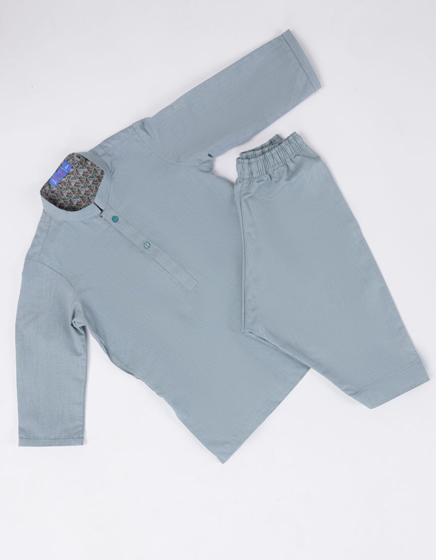Sky Blue Blended Kameez Shalwar | Jjiks-A-91425