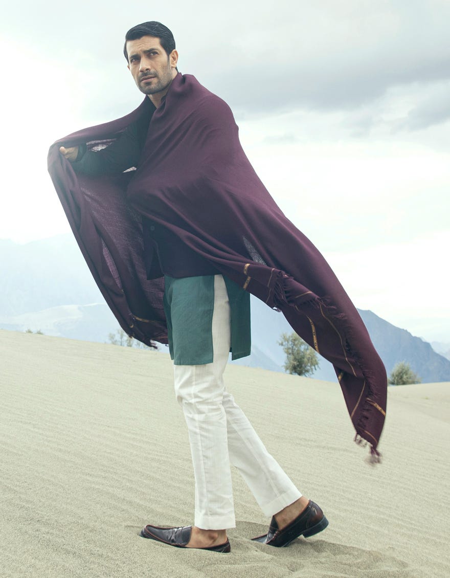 Red Men Shawl | Jjid-Shawl-9196