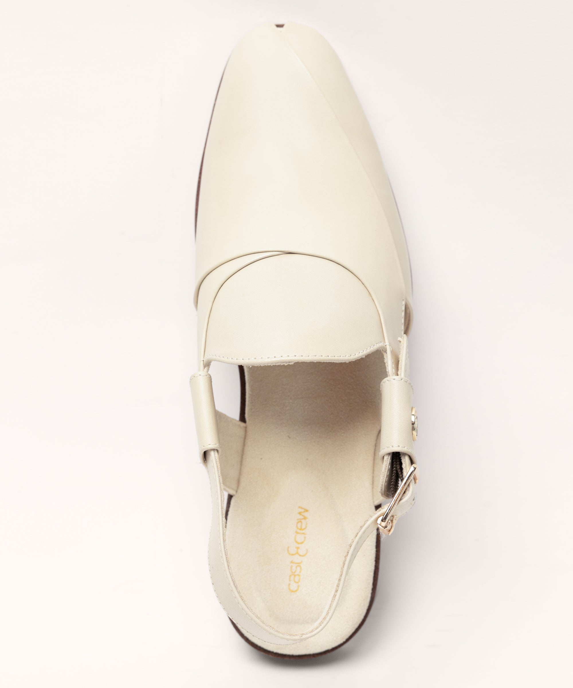 Cream Leather Sandals
