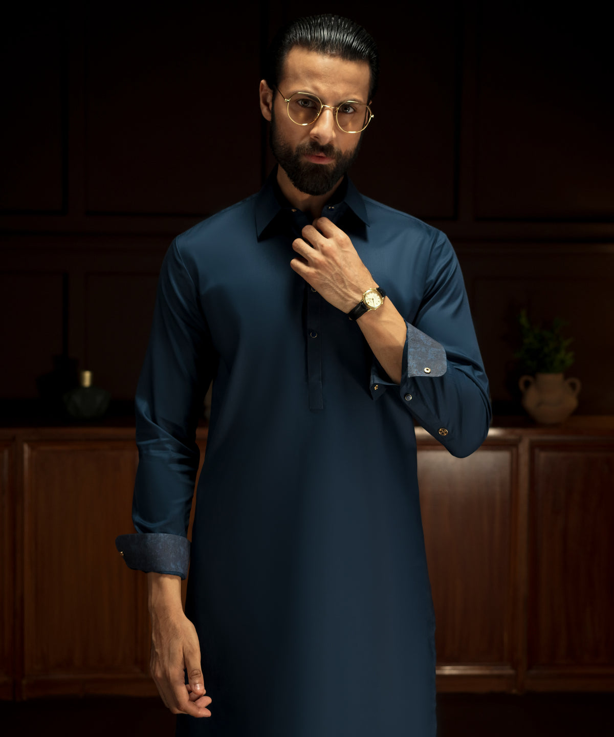 LOS-CABOS - Dark Teal Cotton Kameez Shalwar