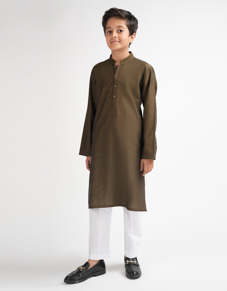 MEHNDI COTTON CASUAL KURTA