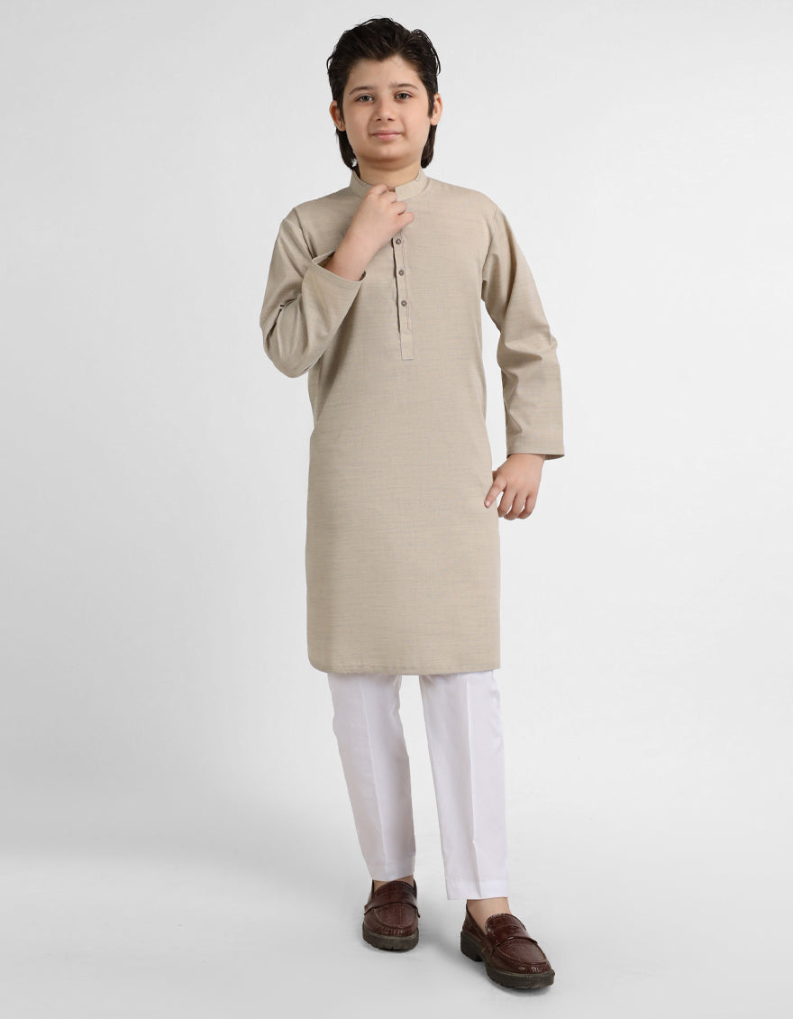 CAMEL PLAIN KURTA