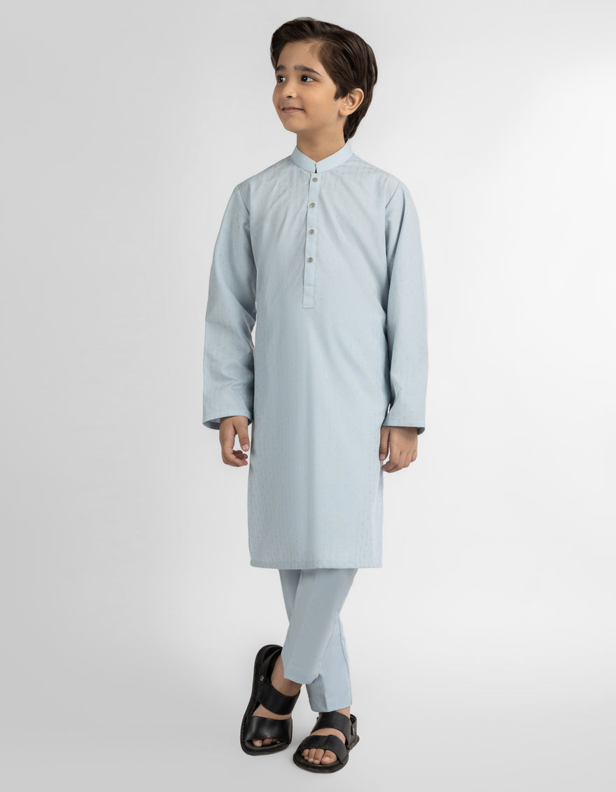 ICE BLUE SEMI-FORMAL KURTA TROUSERS