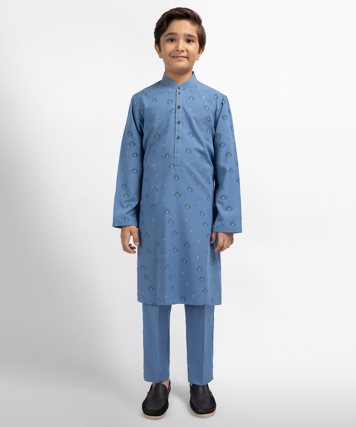 Blue Casual Kurta Trousers