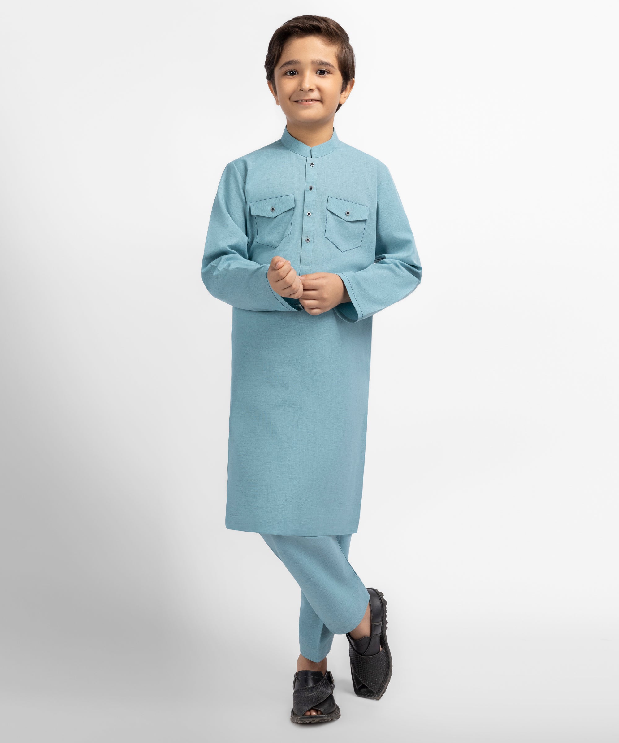Sea Green Casual Kurta Trousers